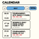 Dark Blue and Beige Modern Simple Schedule A4 Document